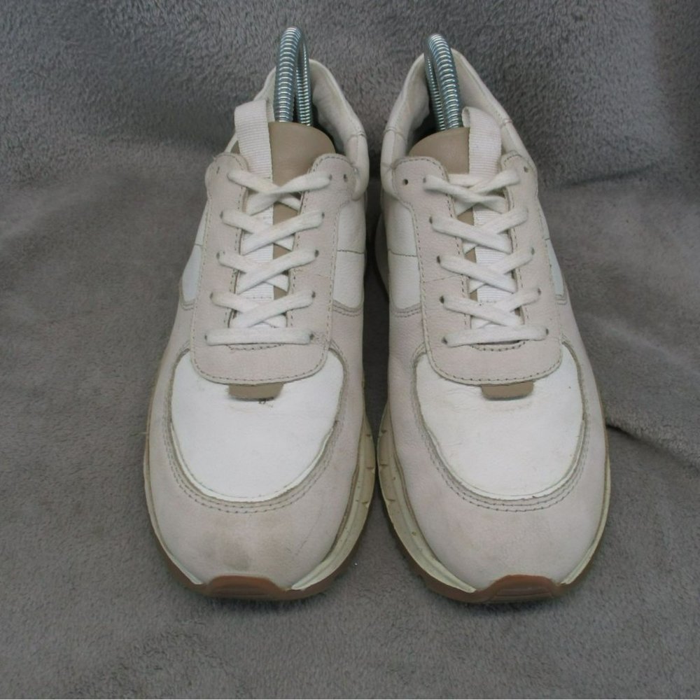 Madewell Shoes Womens Size 7.5 Tan Lace Up Kickoff Trainer Sneakers - Picture 4 of 12